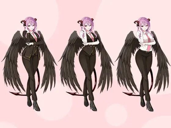 【立ち絵素材R18】冷静沈着悪魔の秘書 フルセットPSDパック サンプル4ページ目