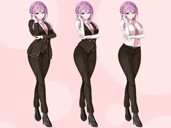 【立ち絵素材R18】冷静沈着悪魔の秘書 フルセットPSDパック サンプル9ページ目