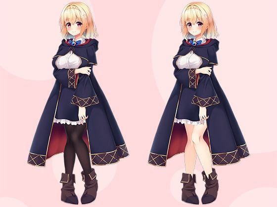 【立ち絵素材R18】金髪うぶな魔導少女 フルセットPSDパック サンプル1ページ目