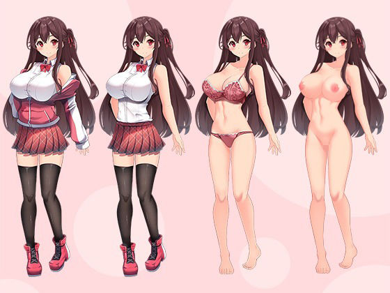 【立ち絵素材R18】 家の隣の巨乳幼馴染 フルセットPSDパック サンプル1ページ目