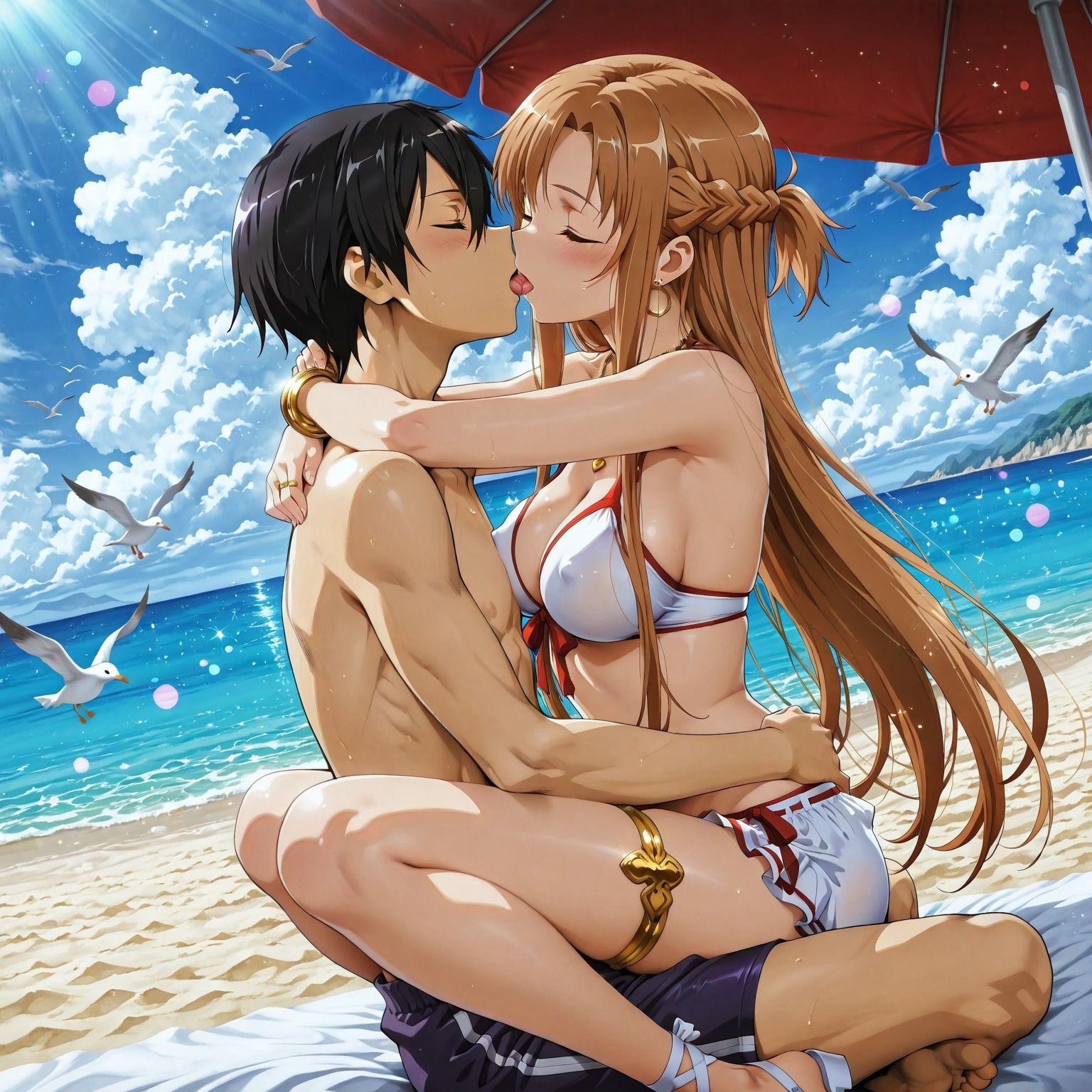 結〇明日奈と海で、ラブラブデート編 サンプル3ページ目