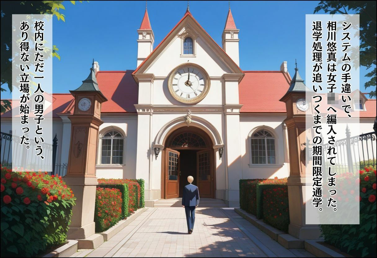 間違って女子校に入学したらムチムチ女子校生に毎日中出しを要求される学園生活〜人懐っこいショート×強気ツンデレのW逆ハーレム編〜 サンプル1ページ目