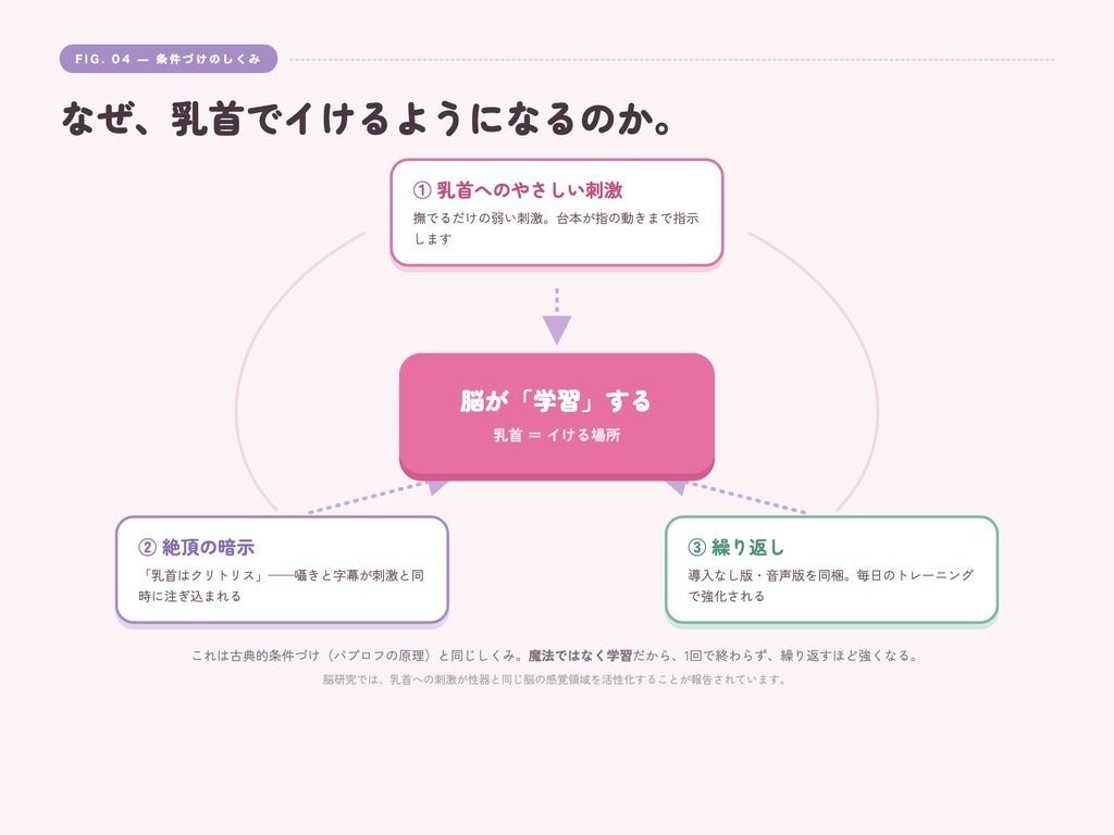 【シッシーヒプノ動画×声優フル生ボイス】初めてOK！本気でメスイキしたい人のための催●サブリミナル〜乳首オナ＆両耳囁きのメス堕ち7段階プログラム〜 サンプル4ページ目