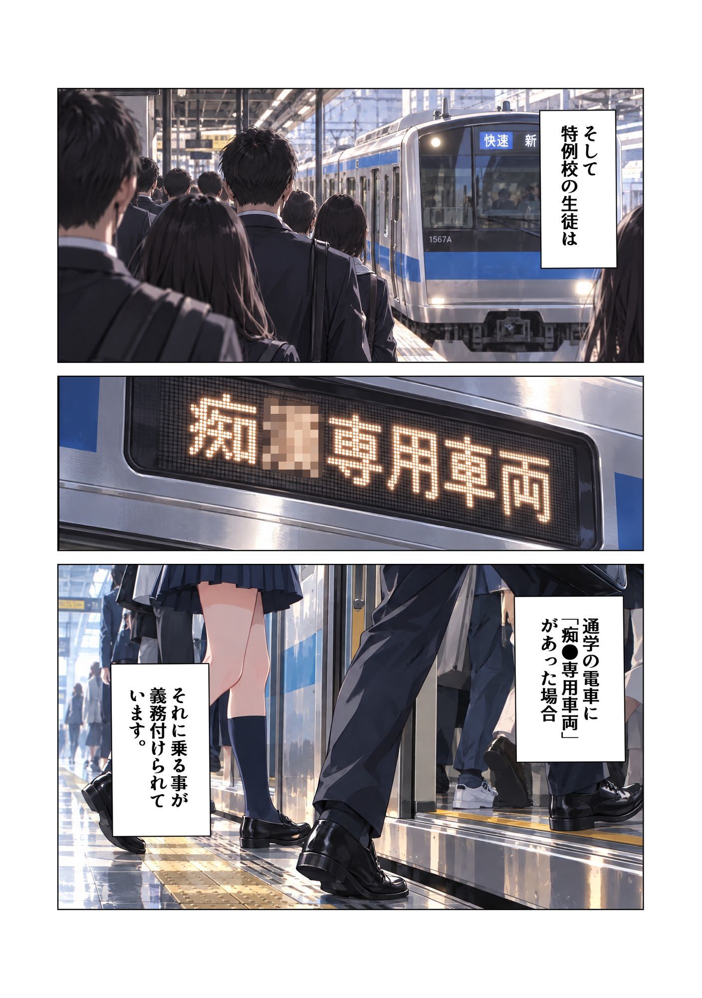 性教育学園X やりまくり！痴●専用車両編3 vol.64【セリフ入有】 サンプル2ページ目