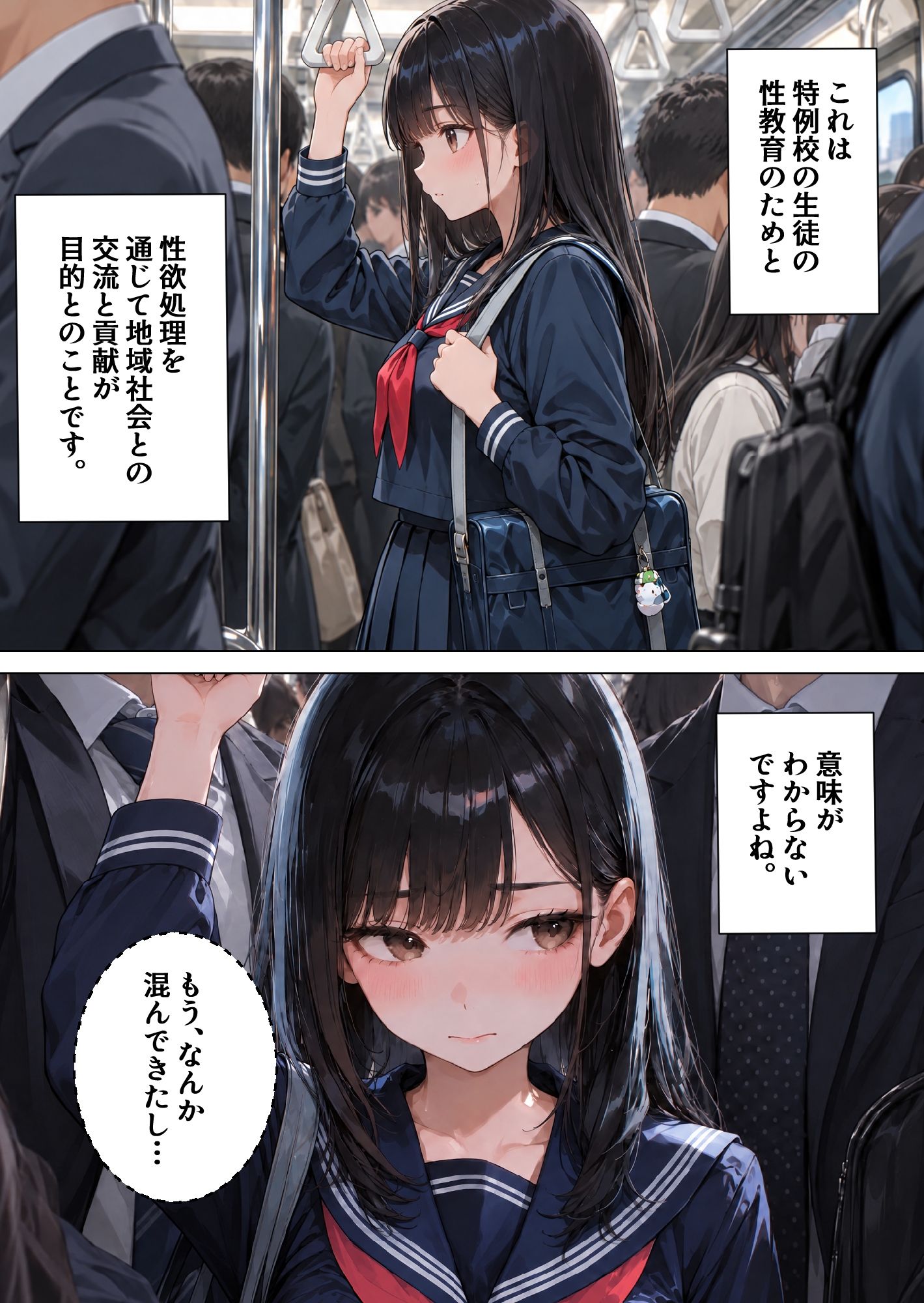 性教育学園X やりまくり！痴●専用車両編3 vol.64【セリフ入有】 サンプル3ページ目