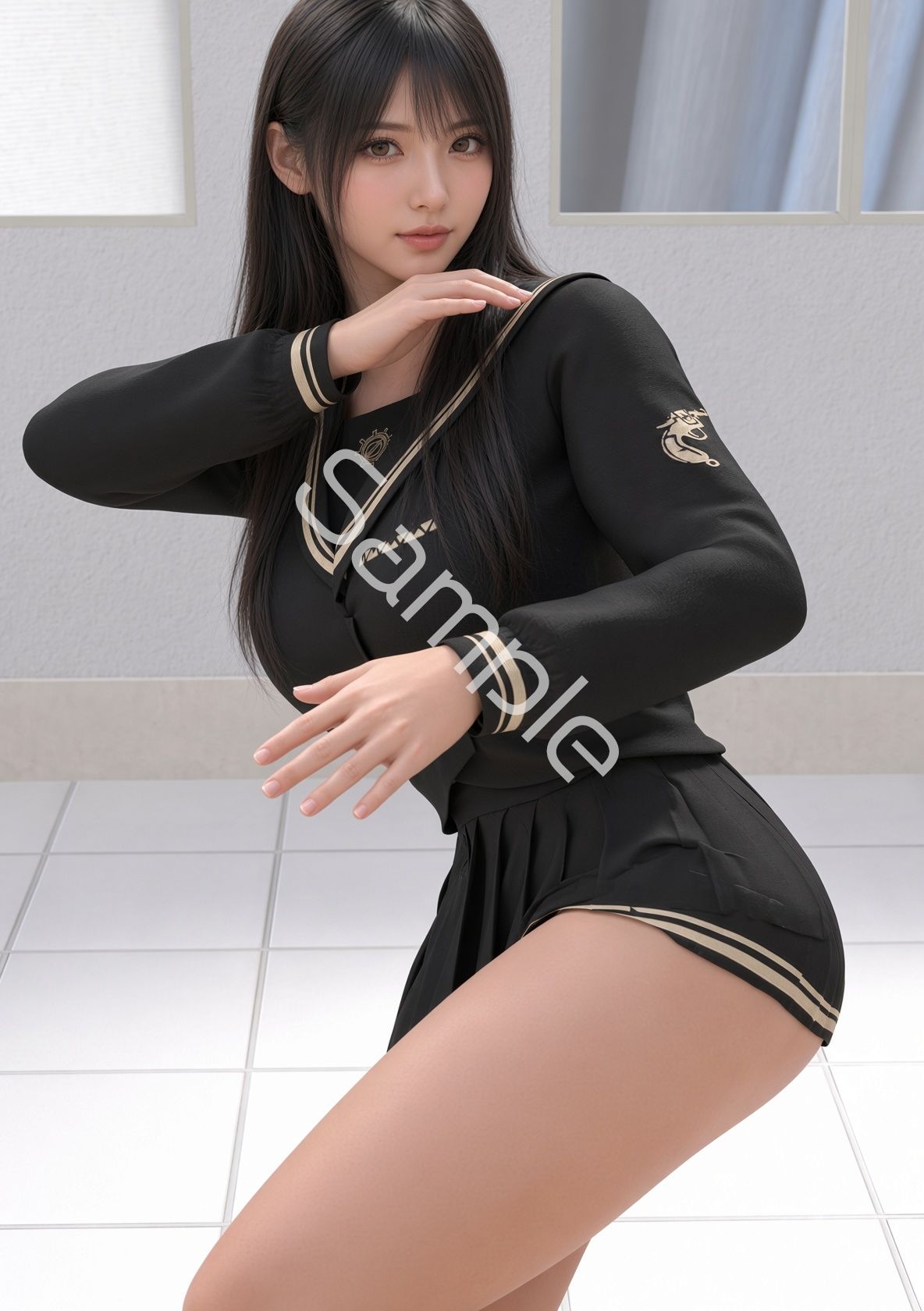 才色兼備の万能女性格闘家 霧島 愛唯の学生モデル風写真集The Real_03 サンプル3ページ目