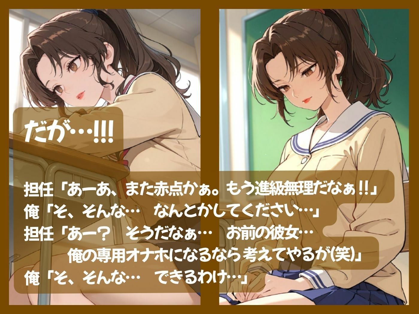 姉御肌な俺の彼女が担任教師のオナホになった件 サンプル4ページ目