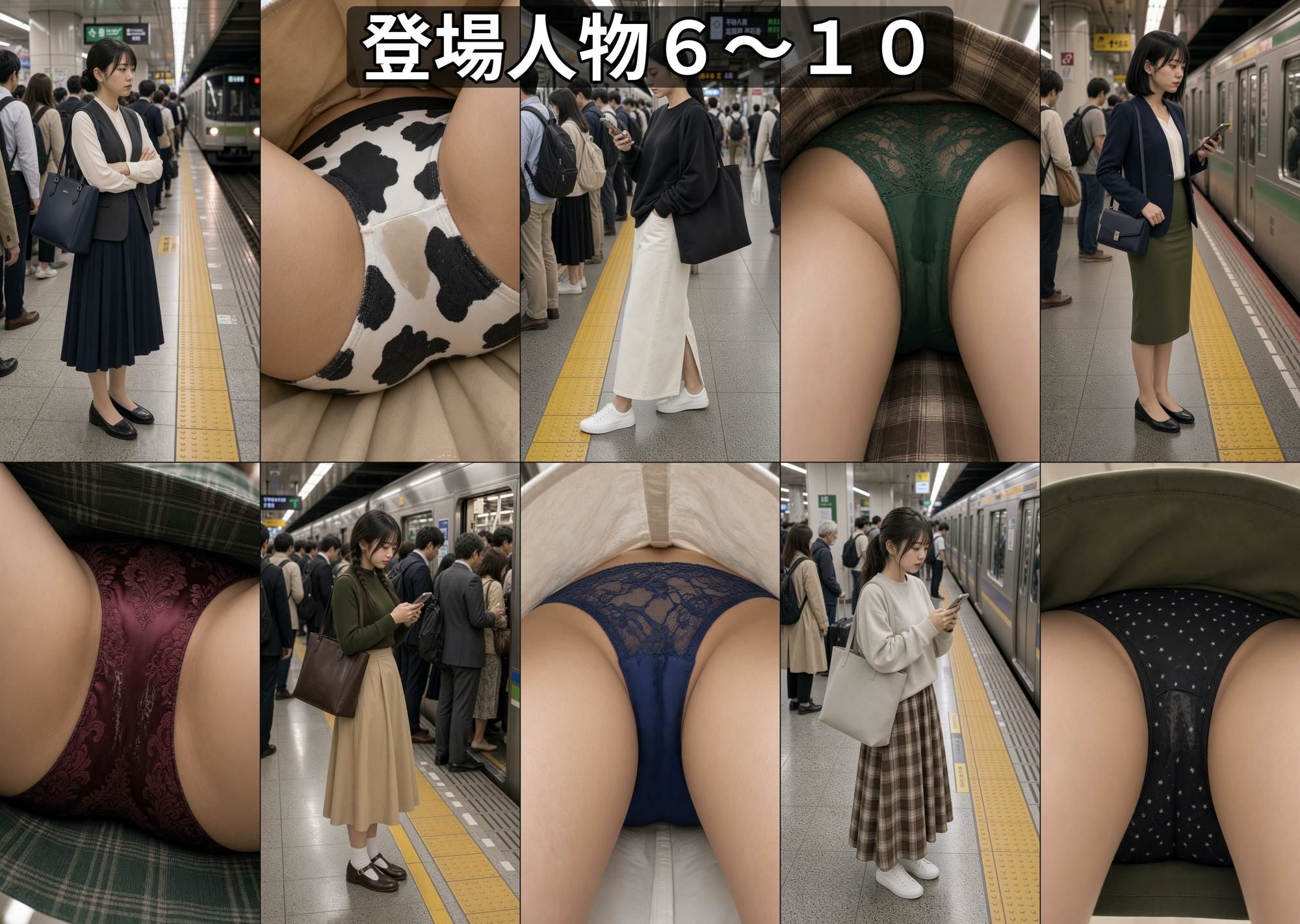 【逆さ撮り】西新宿のきれいめOLたち、通勤の無防備パンチラ記録 〜彼女たちが知らない秘密〜 サンプル2ページ目