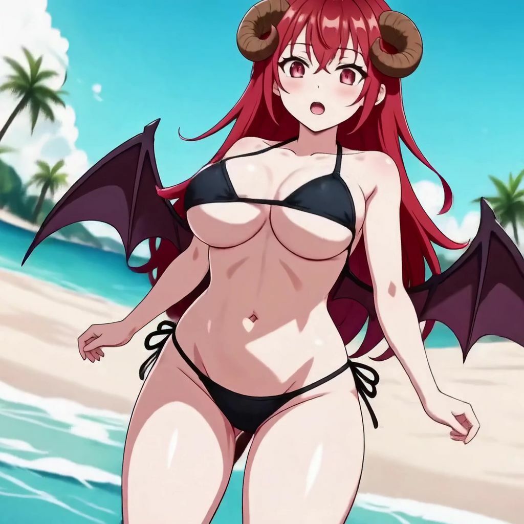 うちの七大罪 海に来て、ただただ大きくなってみた サンプル2ページ目