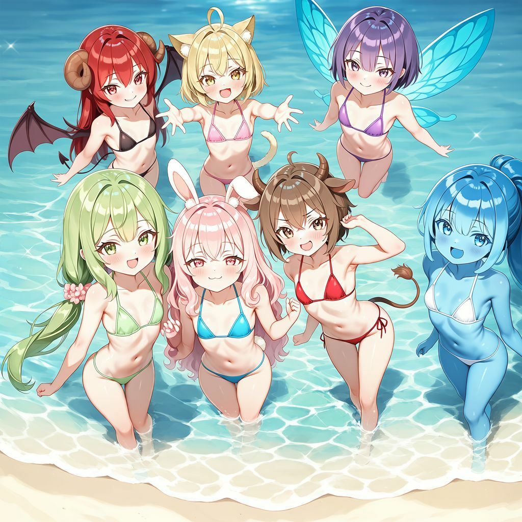 うちの七大罪 海に来て、ただただ大きくなってみた サンプル10ページ目