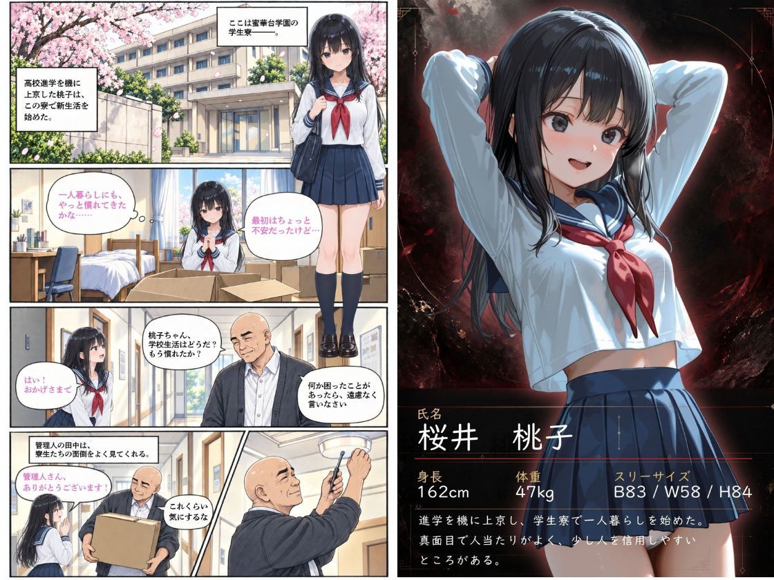 私が管理人の玩具（おもちゃ）になった日 サンプル1ページ目