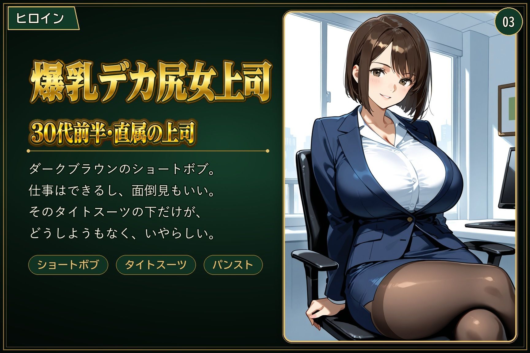 爆乳デカ尻女上司、密着POVで部下にパイズリ潮吹き中出しされまくる残業 サンプル3ページ目