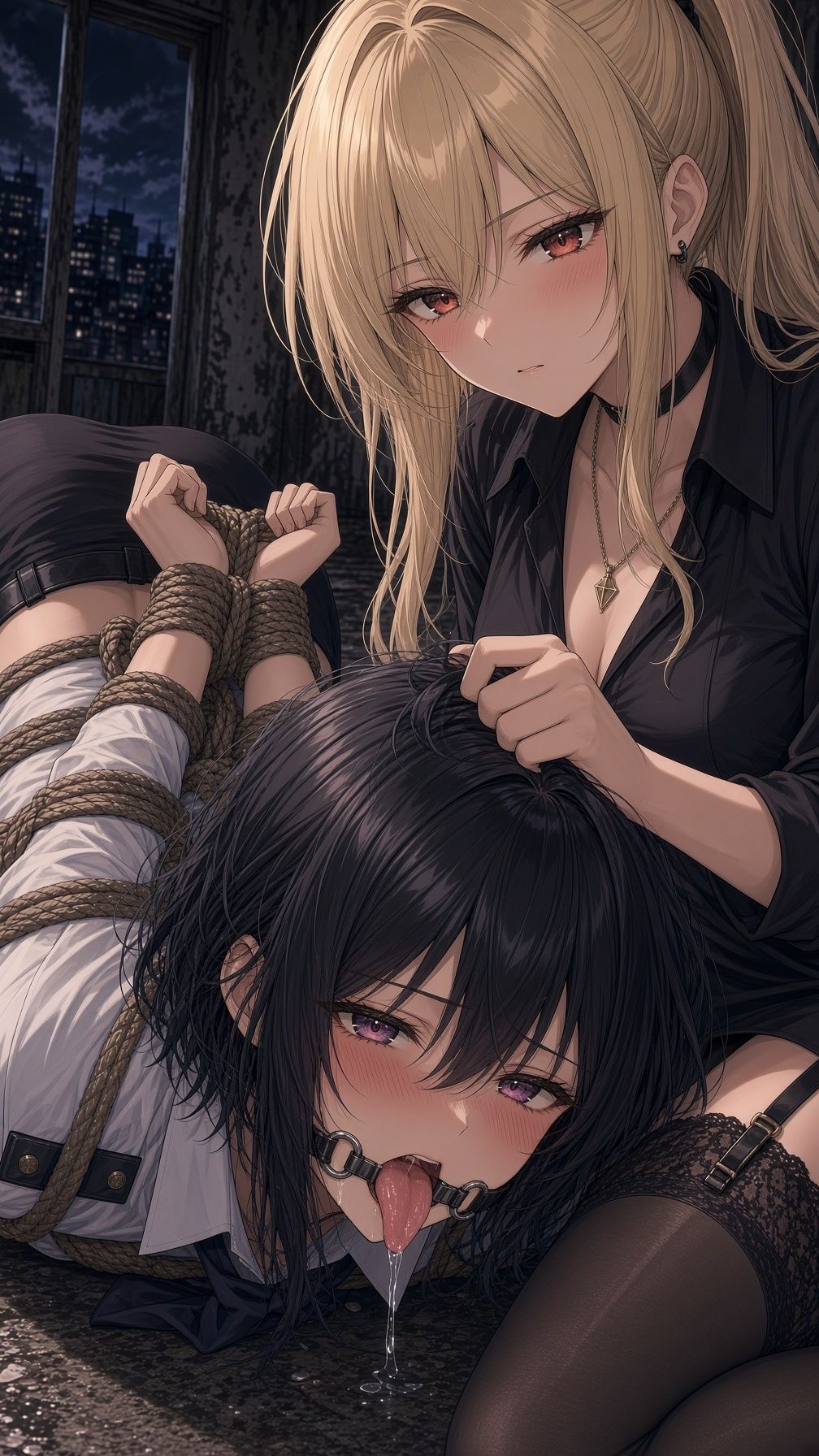 縄で繋がれた二人の百合緊縛 〜今日はどちらが攻めるのか〜 サンプル3ページ目
