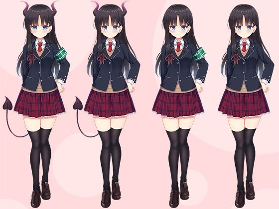【立ち絵素材R18】 うちのクラスのサキュバス委員長 フルセットPSDパック サンプル3ページ目