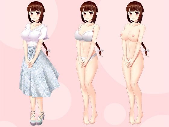 【立ち絵素材R18】 清楚系メガネの似合う女の子 フルセットPSDパック サンプル2ページ目