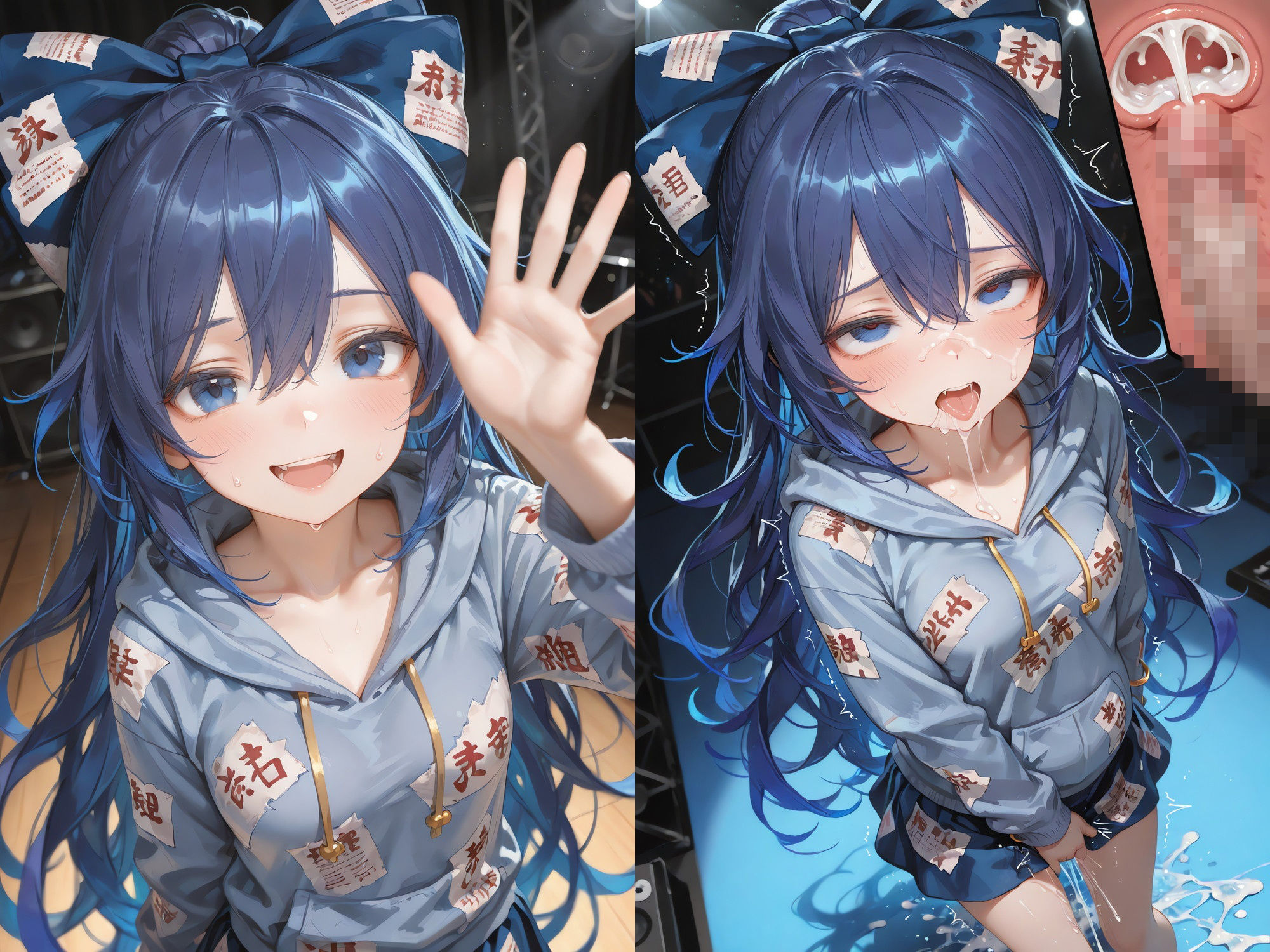 幻想郷アイドルライブで魔法のオナホがつながった 〜幻想郷ライブ×魔法のオナホ、中出し転送だらけの一日〜 （透過・ボテ腹あり） サンプル1ページ目