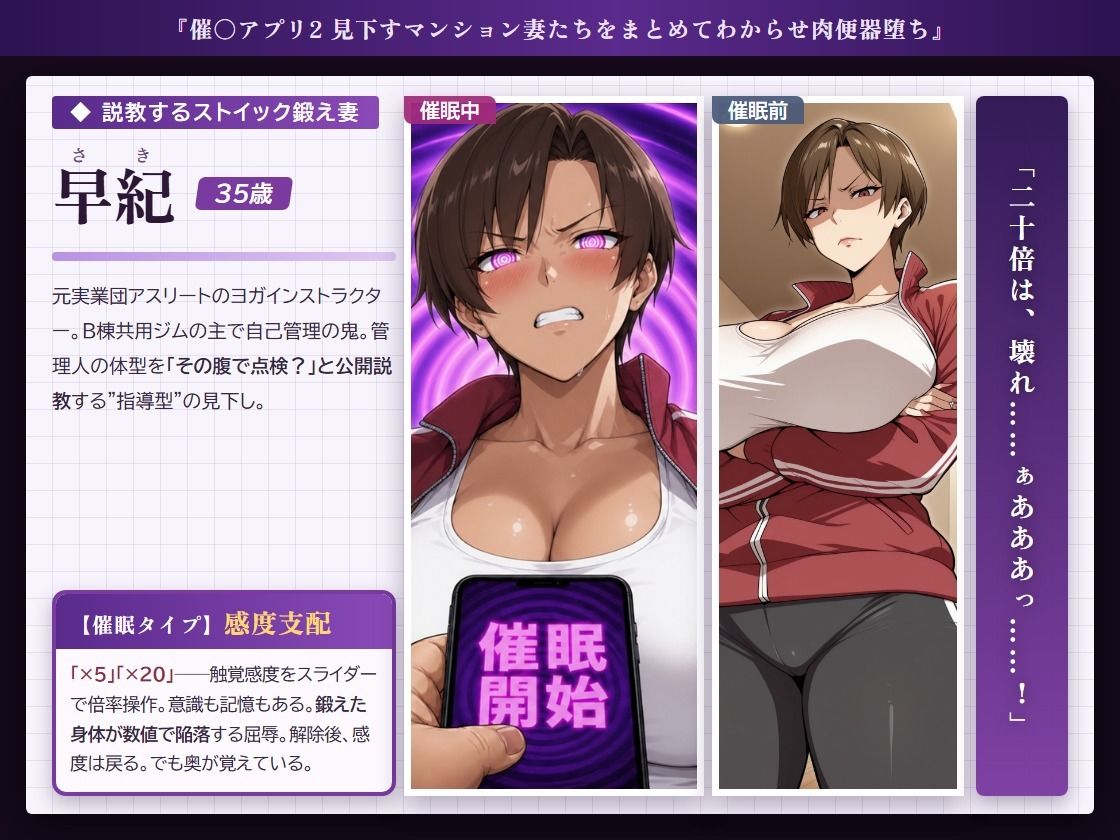 催○アプリ2 見下すマンション妻たちをまとめてわからせ肉便器堕ち サンプル3ページ目