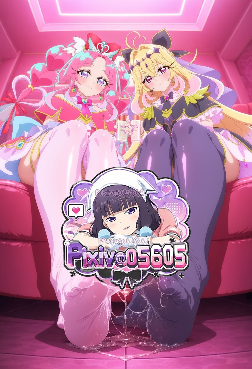 キュアミスティック×キュアアルカナ・シャドウ 足フェチ ニーソ ローション サンプル1ページ目