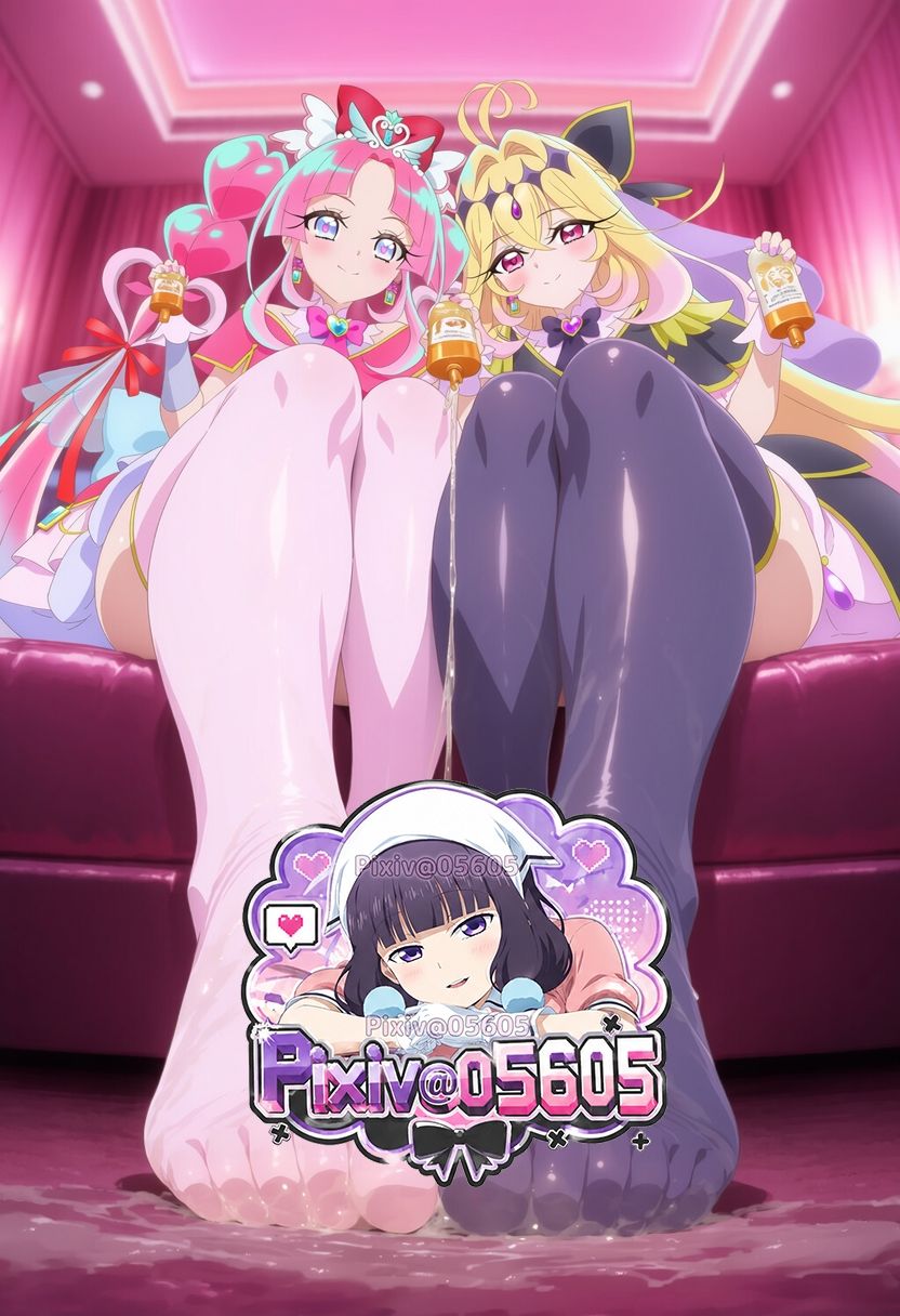 キュアミスティック×キュアアルカナ・シャドウ 足フェチ ニーソ ローション サンプル2ページ目
