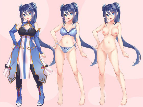 【立ち絵素材R18】 キリッと深海お嬢様レヴィアタン フルセットPSDパック サンプル1ページ目