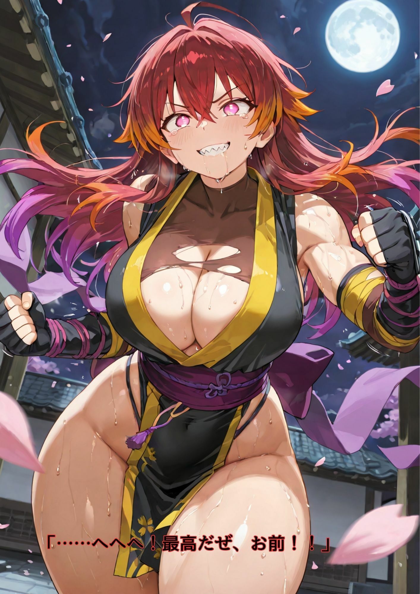 淫月のくノ一 朧華  -月下の敗北と紅の凌●- サンプル6ページ目