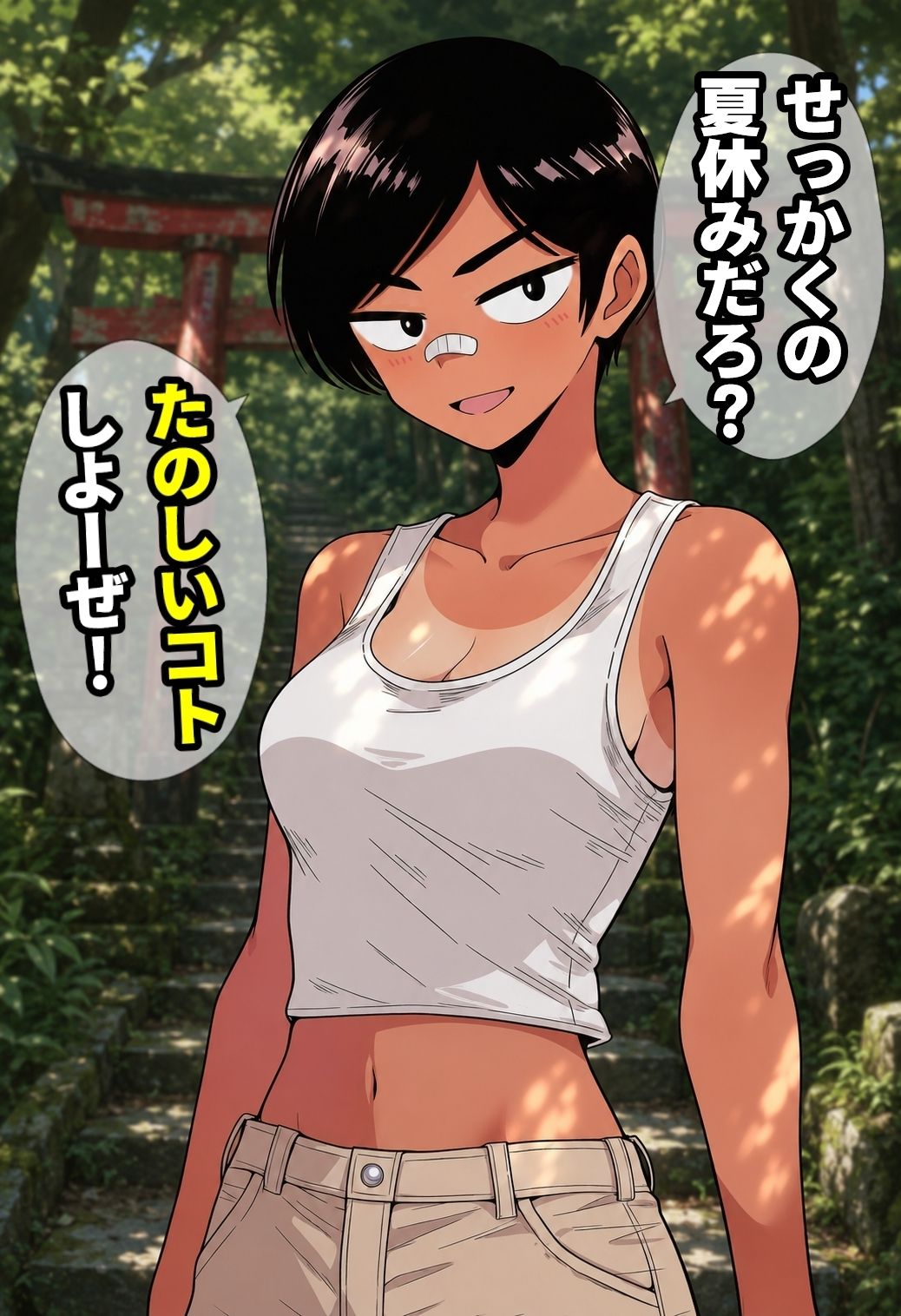 ボーイッシュな幼なじみに無責任中出ししまくる本。 サンプル2ページ目