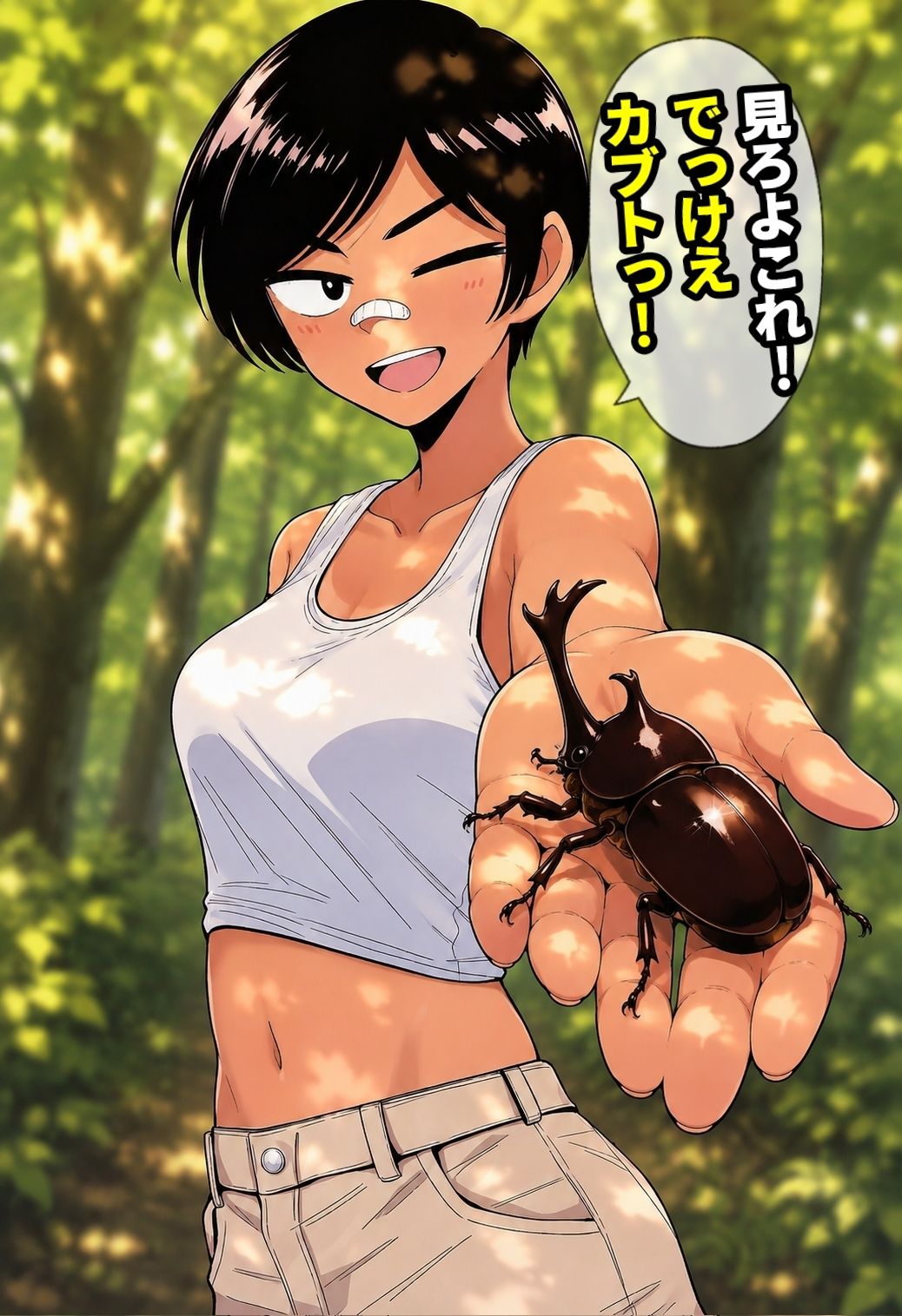 ボーイッシュな幼なじみに無責任中出ししまくる本。 サンプル3ページ目