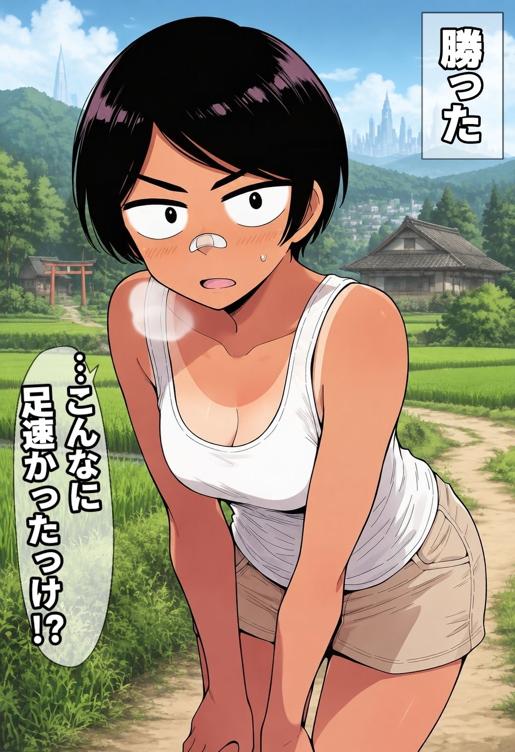 ボーイッシュな幼なじみに無責任中出ししまくる本。 サンプル6ページ目