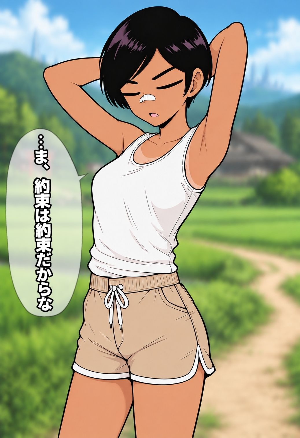 ボーイッシュな幼なじみに無責任中出ししまくる本。 サンプル7ページ目
