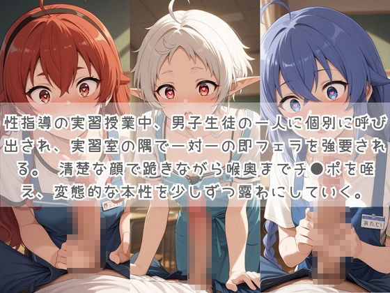 生徒たちの搾精パトロール係 〜先生を見つけたら即抜きサービス〜 無〇転生 サンプル2ページ目