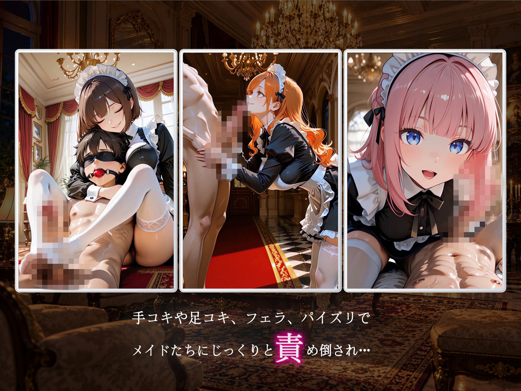 性欲強すぎる痴女メイドの性処理玩具にされた話 サンプル3ページ目