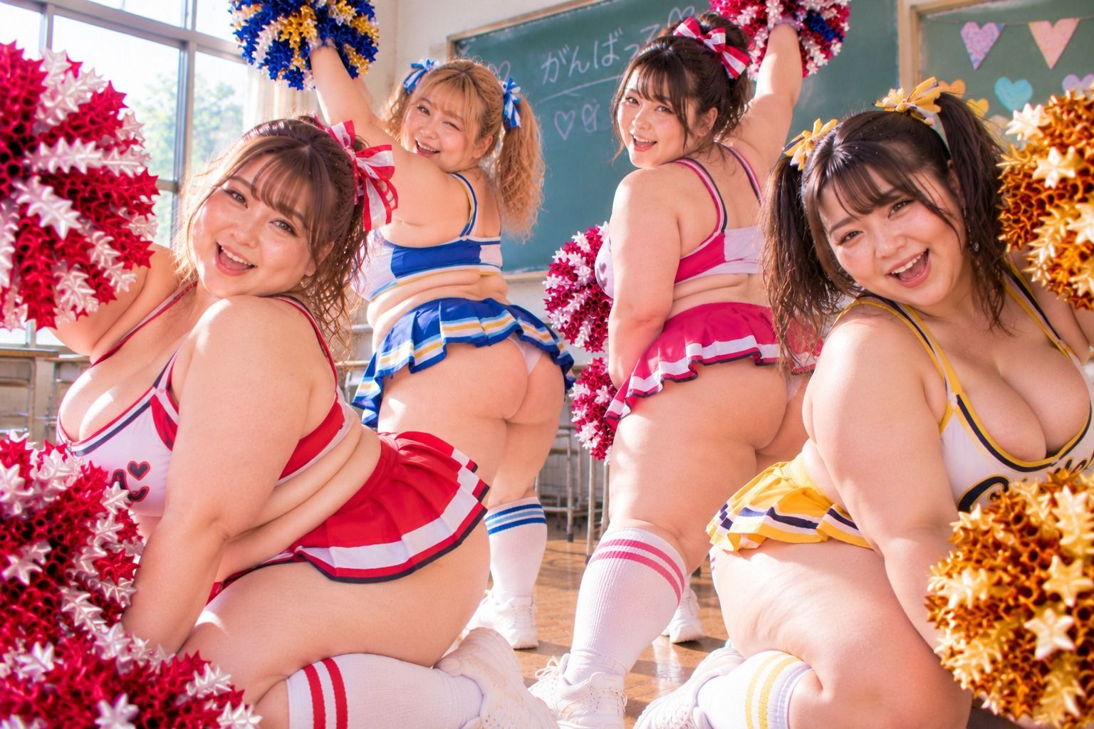 ぽっちゃり大人女子のチアリーダーコレクション サンプル5ページ目