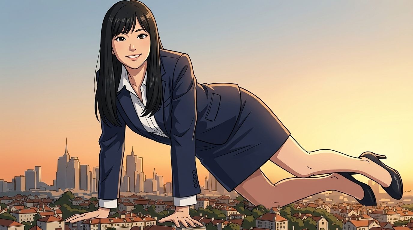 【AIイラスト集】都市潜伏！巨大OLスーツ特撮ヒロイン - 厳選CGコレクション（17枚/2K高画質）【特典アニメーション動画追加！】 サンプル4ページ目
