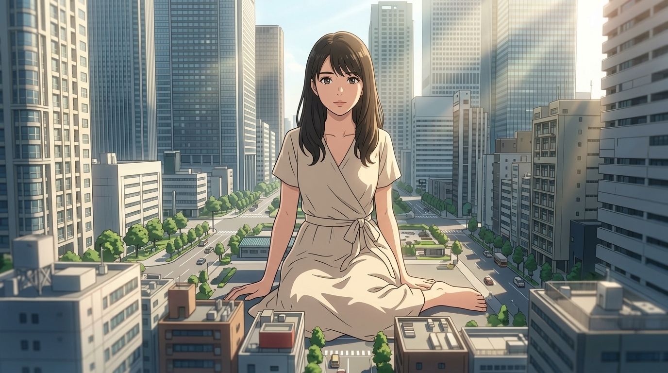 【AIイラスト集】都市潜伏！巨大OLスーツ特撮ヒロイン - 厳選CGコレクション（17枚/2K高画質）【特典アニメーション動画追加！】 サンプル6ページ目