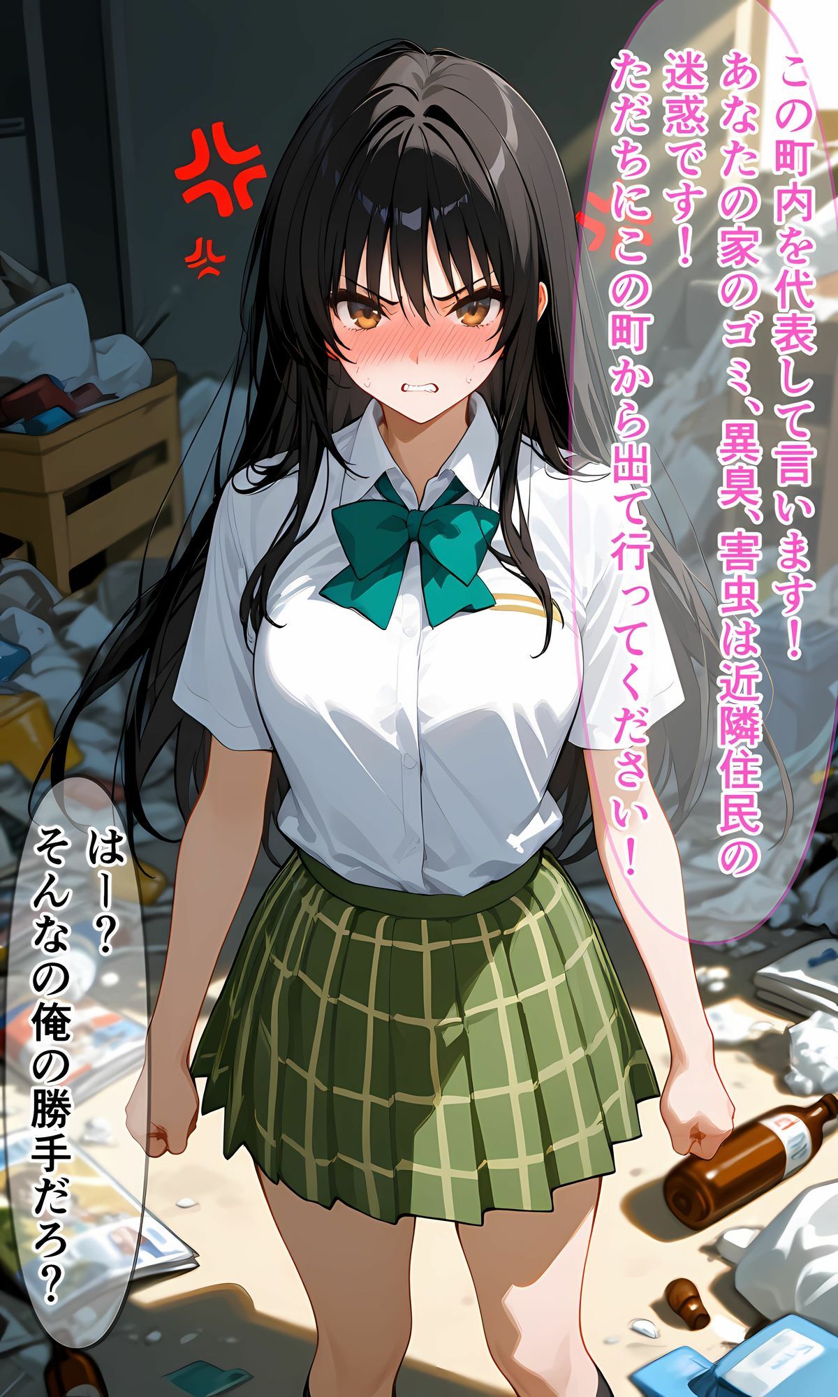 ゴミ屋敷を注意しにきた唯ちゃんの末路 サンプル1ページ目