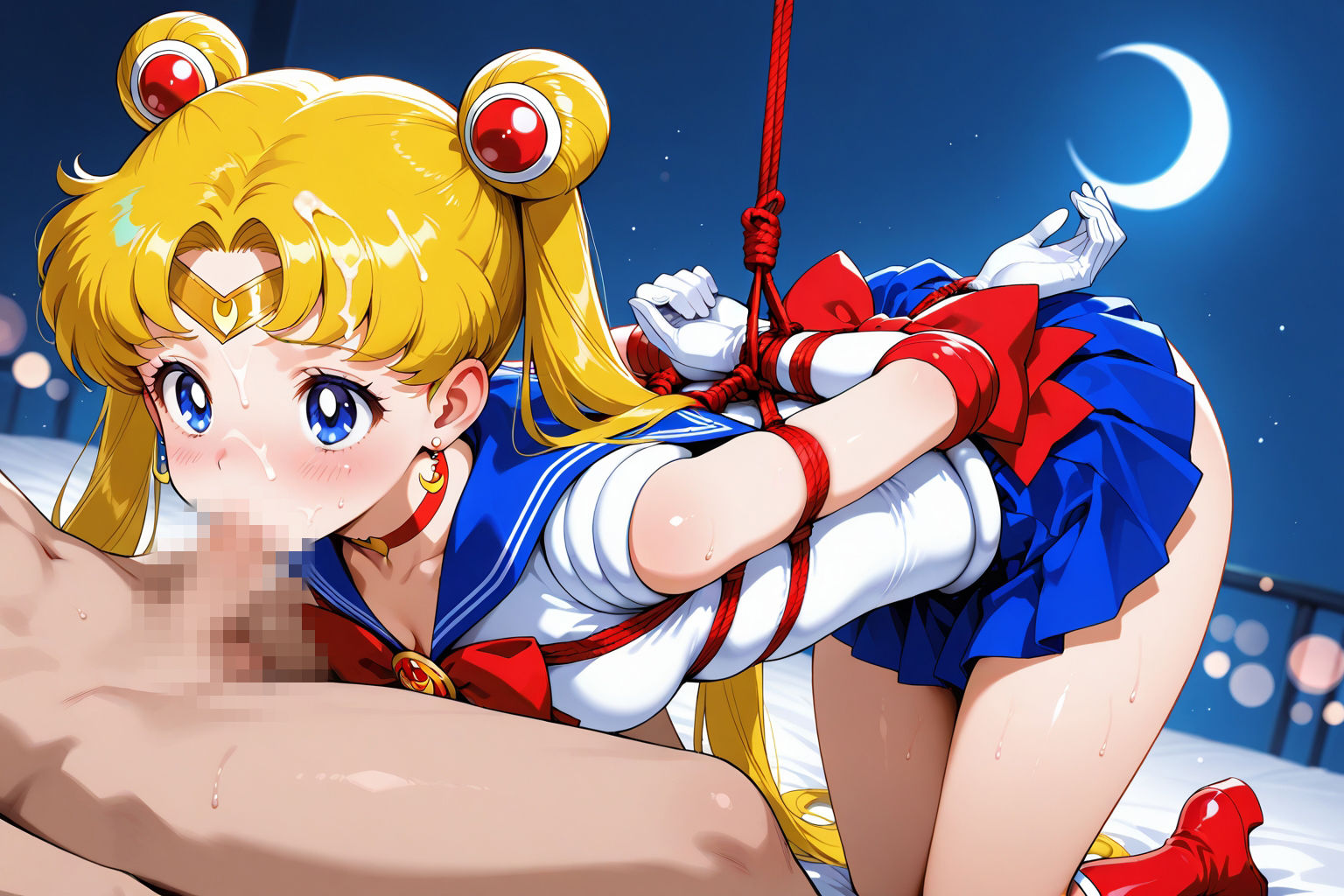 夢見る乙女の愛欲コレクション2〜美少女戦士〇ーラームーン風11・月野〇さぎ風・緊縛編＆えっち編 サンプル3ページ目