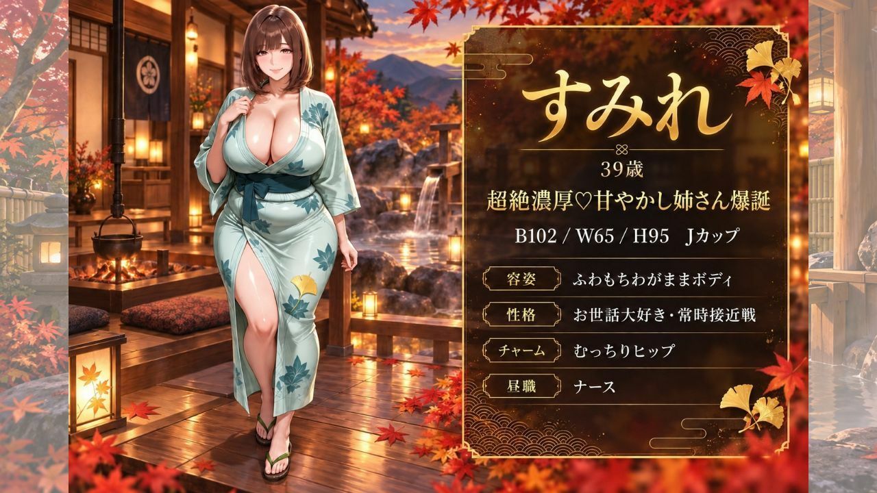 【4KアニメAV】爆美女人妻と行く秋のお忍び温泉旅行 サンプル6ページ目