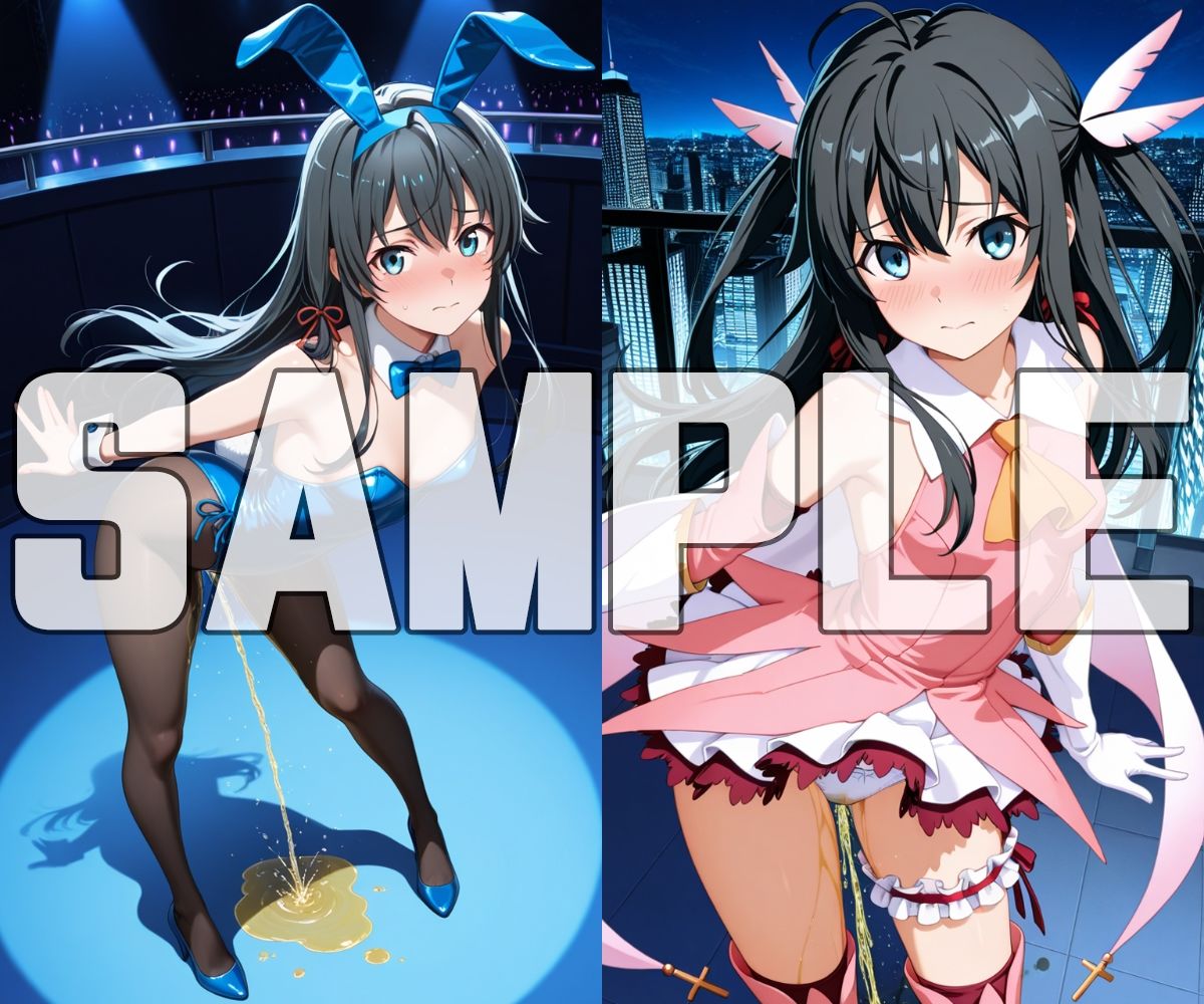 おしっこお漏らしチャレンジ【俺ガ〇ル コスプレ編】 サンプル3ページ目