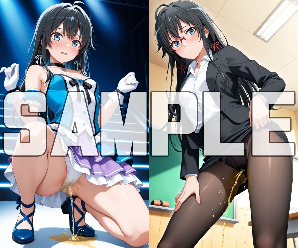 おしっこお漏らしチャレンジ【俺ガ〇ル コスプレ編】 サンプル4ページ目