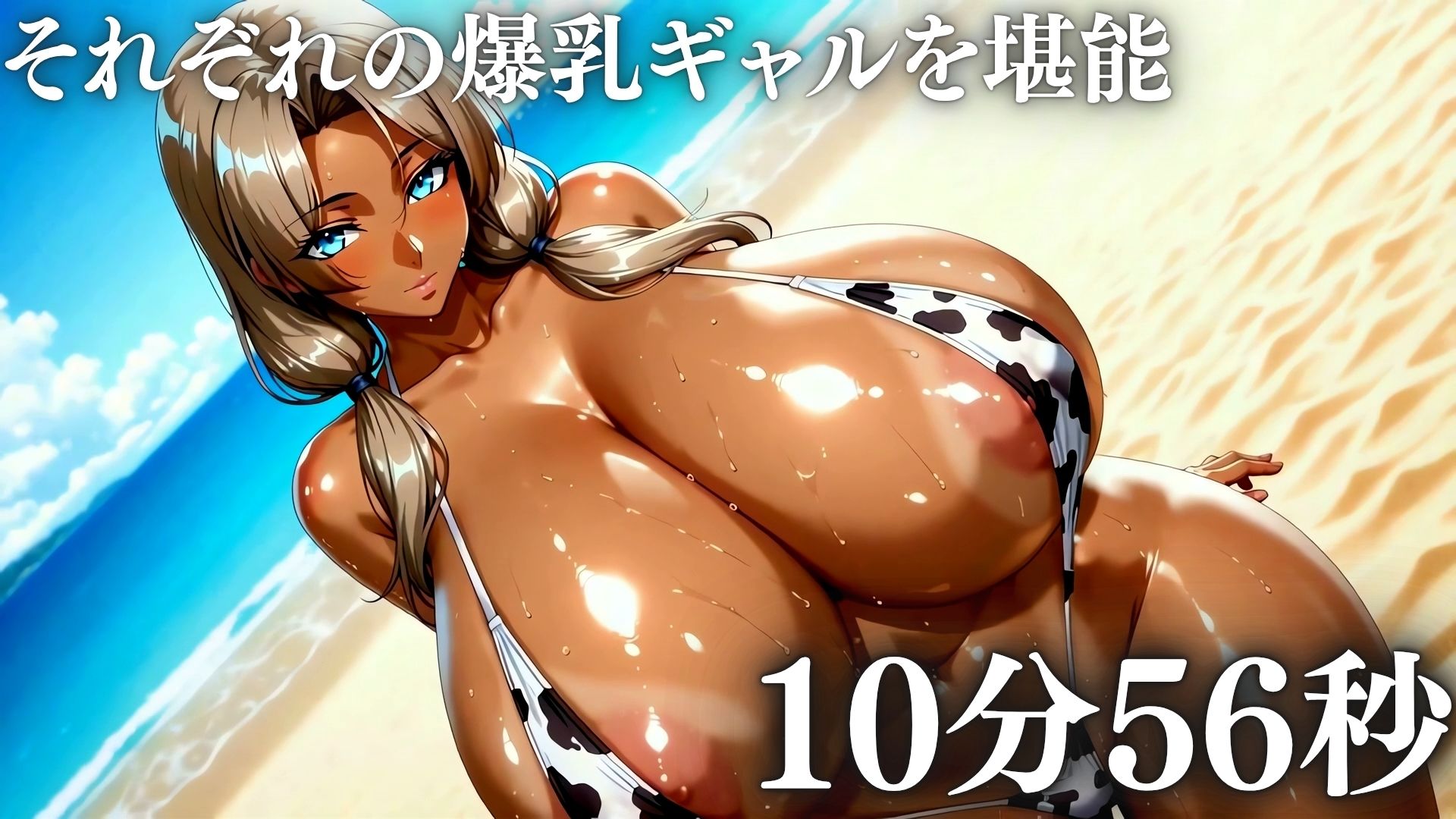 おっぱいのデカさ最上級 3人の黒ギャルビーチで大乱交 『揺れ動く3つの爆乳』 サンプル3ページ目