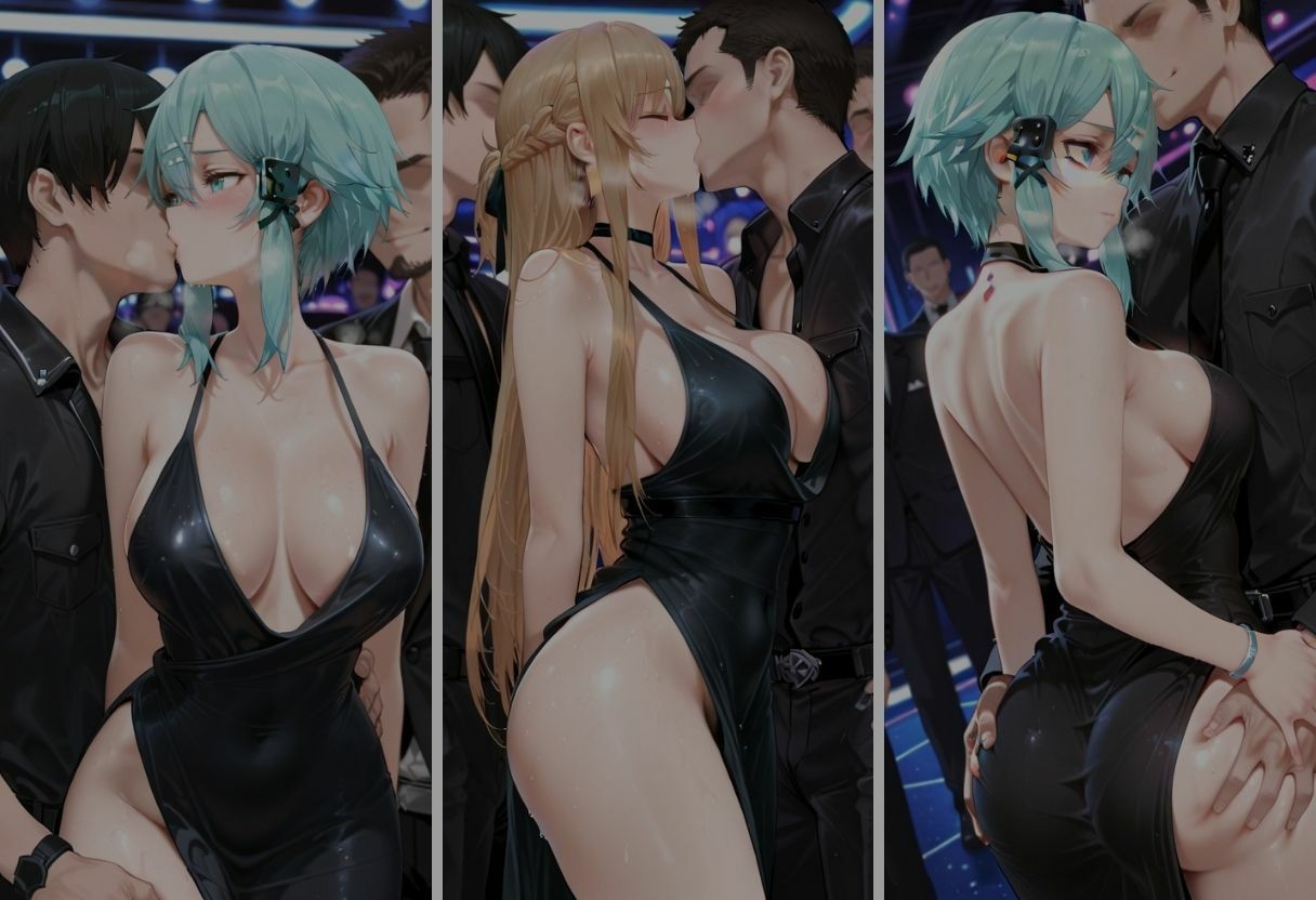 禁断のハプバー  ソードアートオンライン  アスナ  シノン サンプル3ページ目