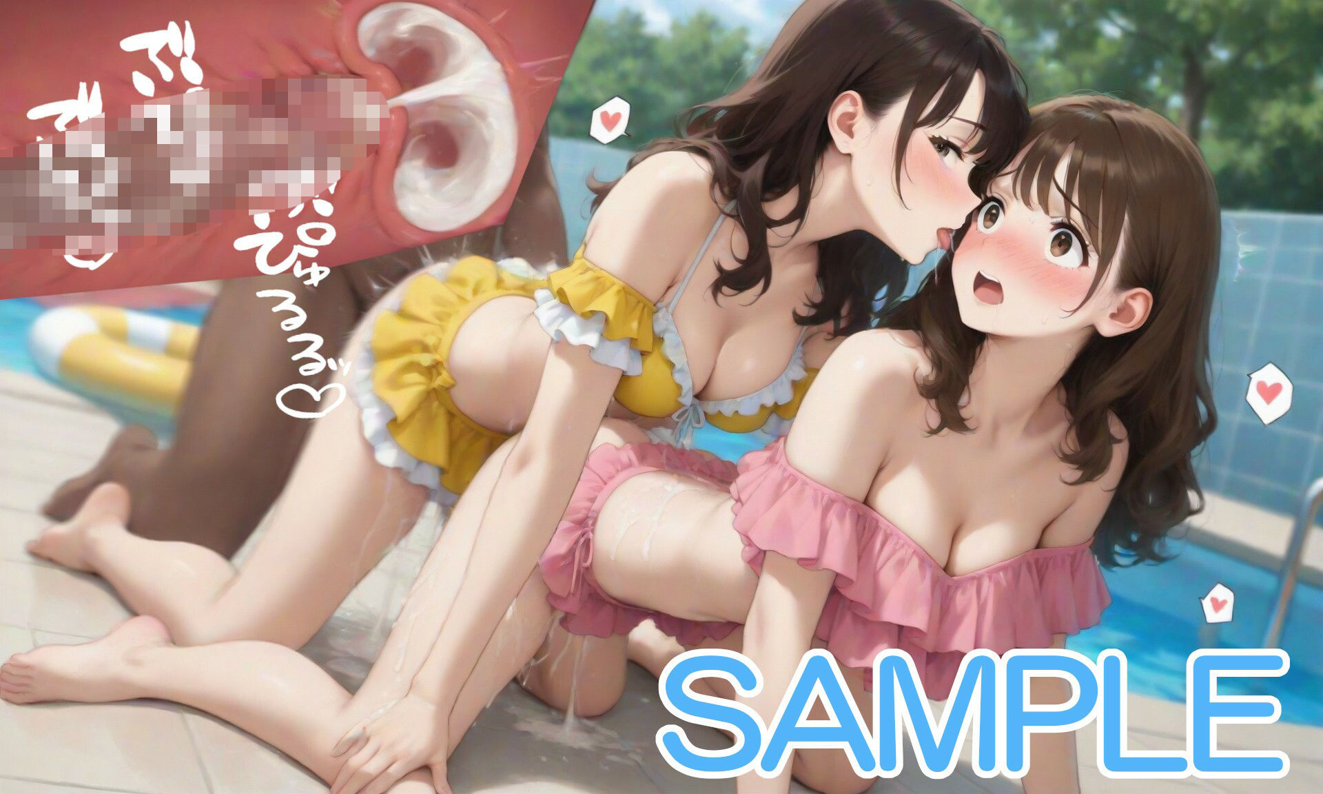 水着な女の子とプールで×××2 サンプル5ページ目
