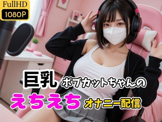 巨乳ボブカットちゃんのえちえちオナニー配信
