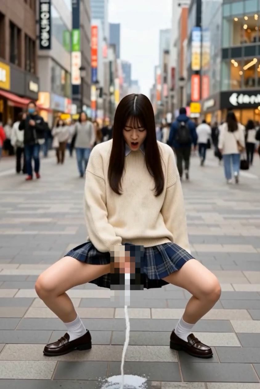 ふたなり女子  エスカレートする露出行為！野外露出射精！男湯乱交！電車内フェラ！メイド喫茶ブッカケ！制御不能超巨大マラ！ サンプル3ページ目