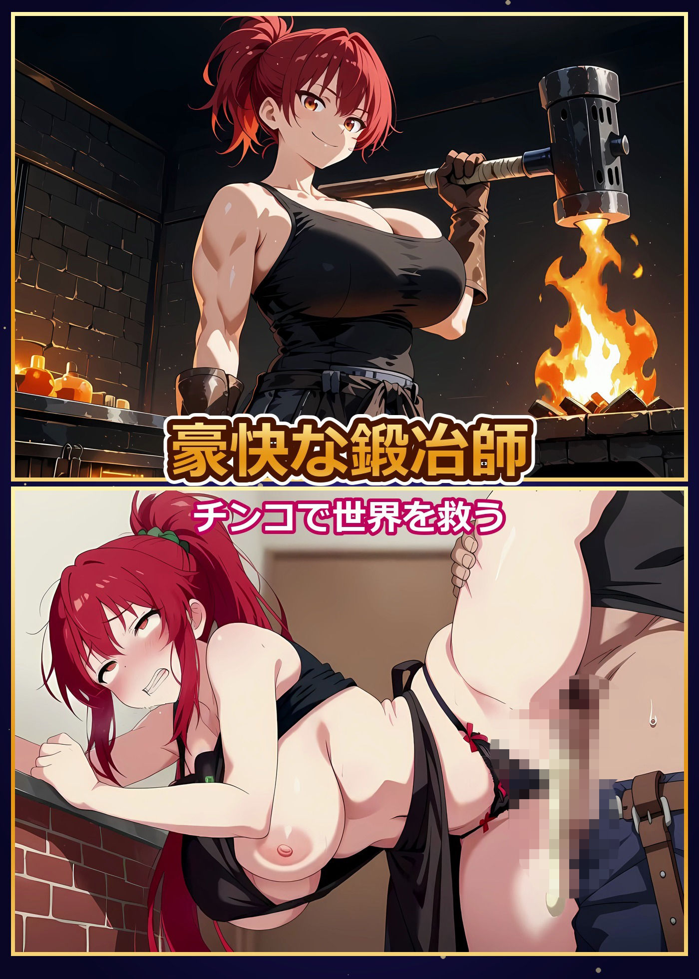 【4K神画質】アヘ顔ファンタジー 〜絶対にイカせる槍で世界を救う！出会った爆乳美女23人 全員種付けの旅〜【60FPS】 サンプル7ページ目