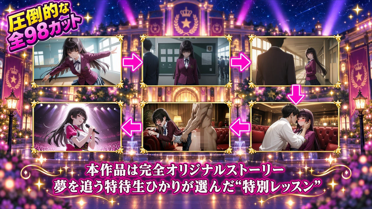 【4Kアニメ】推しドロップ  season1スターライト学園編  ＃1光と影 サンプル2ページ目