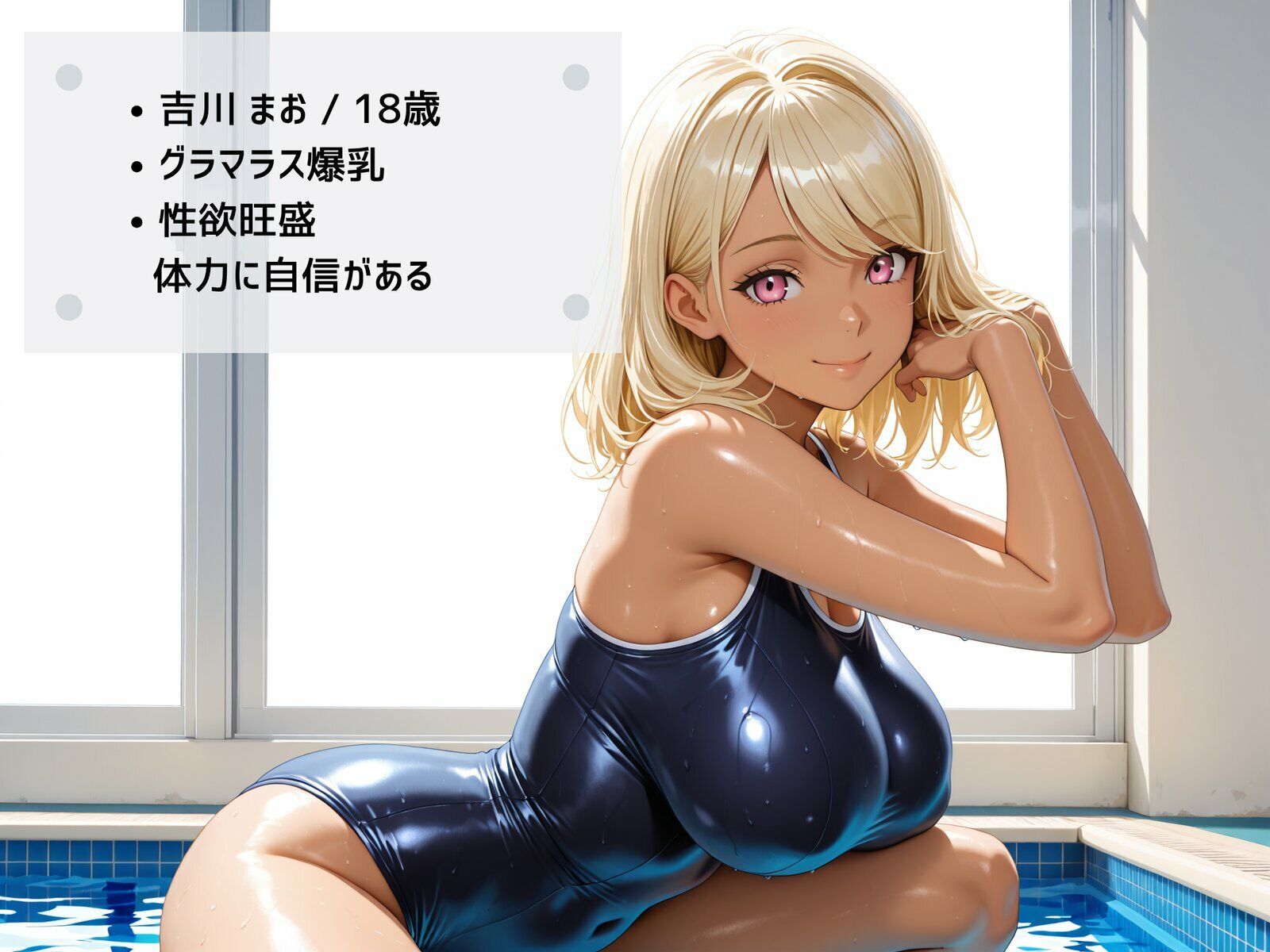 【4K高画質/120fps】 揺れるおっぱい！水泳部の爆乳ギャルJKに誘惑されてエッチな居残り練習 サンプル5ページ目