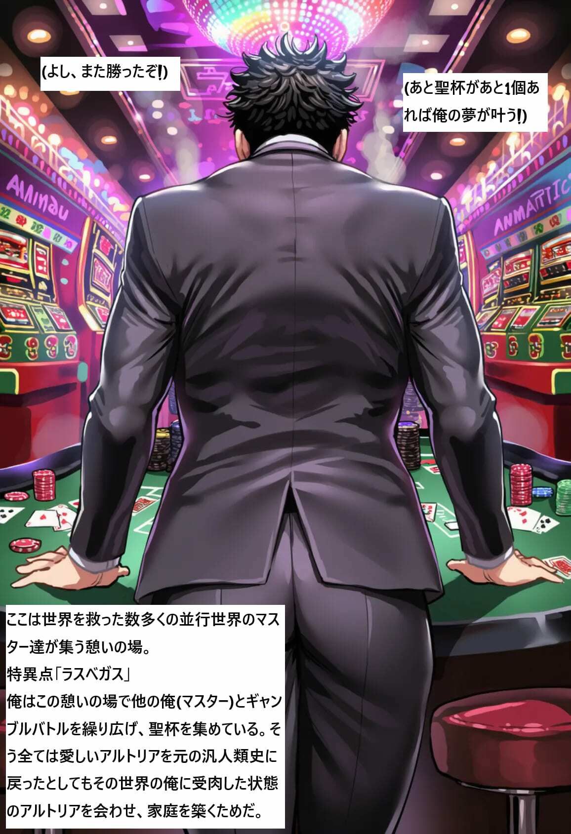 並行世界の黒人と化したマスターにセックスバトルに負けてアルトリアを寝取られるが最終的に「純愛」ENDになる話 サンプル1ページ目