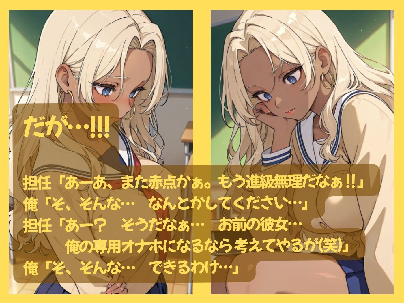 小悪魔ギャルな俺の彼女が担任教師のオナホになった件 サンプル4ページ目