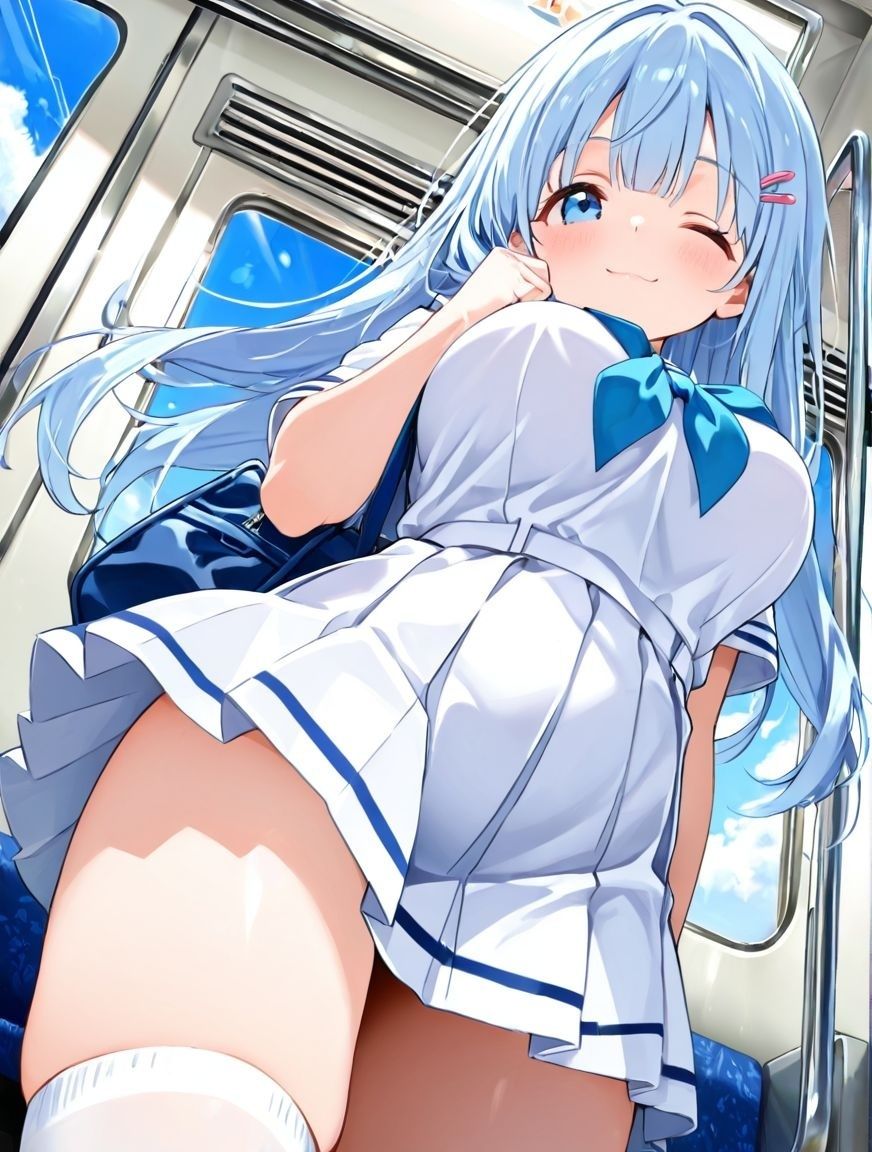 どこでもセックスするのが当たり前になっちゃった世界 痴●編 セーラー服 ver サンプル1ページ目